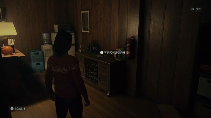 Opcja ulepszania broni dostępna jest z poziomu Miejsca umysłu - Alan Wake 2: Najlepsze ulepszenia broni - Alan Wake 2 - poradnik do gry