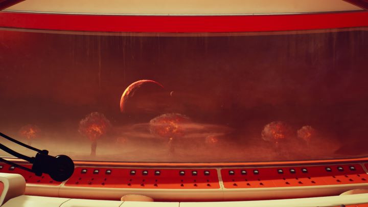 By zobaczyć to zakończenie, udajcie się do strefy lądowania i pozwólcie Rohytrze wystrzelić broń nuklearną w Chmurę - The Invincible: Zakończenia - The Invincible - poradnik do gry