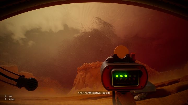 Podczas walki, Yasna zostaje wyposażona w unikatowe narzędzie - wskaźnik laserowy, służący do wskazywania celów rozmieszczonym nieopodal wieżyczkom - The Invincible: Jak walczyć z Chmurą? - The Invincible - poradnik do gry