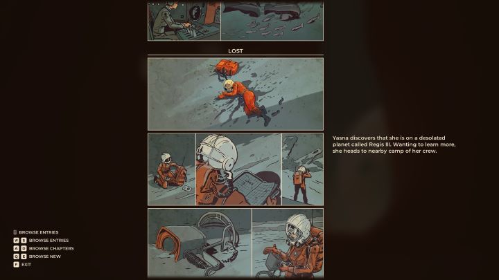 Komiks jest podzielony na rozdziały odpowiadające określonym segmentom gry - The Invincible: Czym jest komiks? - The Invincible - poradnik do gry