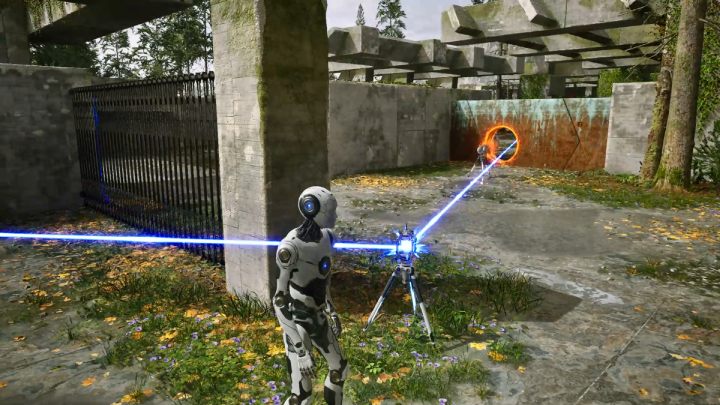 Jeśli użyjecie tylko jednego złącza do rozwiązania tej zagadki, możecie odblokować bardzo rzadkie trofeum Raz a dobrze - Talos Principle 2: Zalesiony płaskowyż - wszystkie zagadki - Talos Principle 2 - poradnik do gry