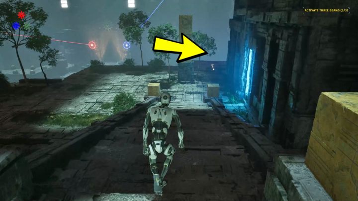 Po uruchmieniu niebieskiej wiązki laserowej, opuśćcie zagadkę i wróćcie przez złote bramy - Talos Principle 2: Megastruktura Akt 2 - wszystkie zagadki - Talos Principle 2 - poradnik do gry