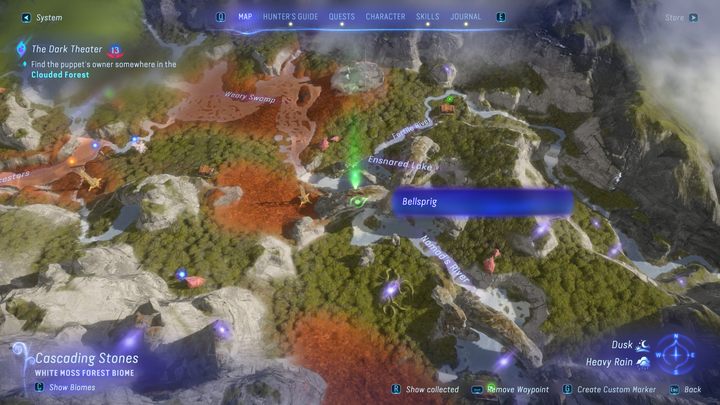 54 - Avatar Frontiers of Pandora: Wszystkie dzwonopędy - Chmurny Las, mapa - Avatar Frontiers of Pandora - poradnik do gry