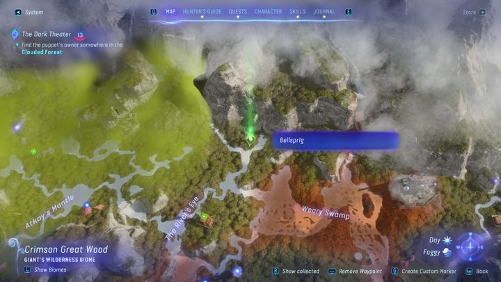 50 - Avatar Frontiers of Pandora: Wszystkie dzwonopędy - Chmurny Las, mapa - Avatar Frontiers of Pandora - poradnik do gry