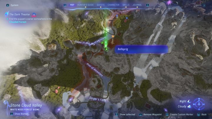 38 - Avatar Frontiers of Pandora: Wszystkie dzwonopędy - Chmurny Las, mapa - Avatar Frontiers of Pandora - poradnik do gry