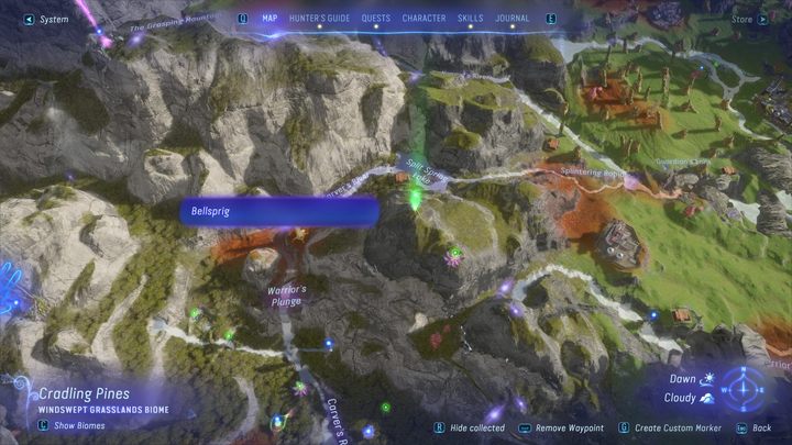 6 - Avatar Frontiers of Pandora: Wszystkie dzwonopędy - Chmurny Las, mapa - Avatar Frontiers of Pandora - poradnik do gry