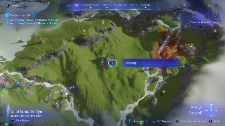 44 - Avatar Frontiers of Pandora: Wszystkie dzwonopędy - Wyżyny, mapa - Avatar Frontiers of Pandora - poradnik do gry