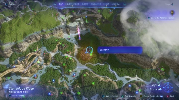 95 - Avatar Frontiers of Pandora: Wszystkie dzwonopędy - Las Kinglor, mapa - Avatar Frontiers of Pandora - poradnik do gry