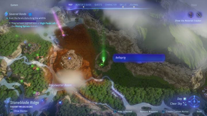 77 - Avatar Frontiers of Pandora: Wszystkie dzwonopędy - Las Kinglor, mapa - Avatar Frontiers of Pandora - poradnik do gry