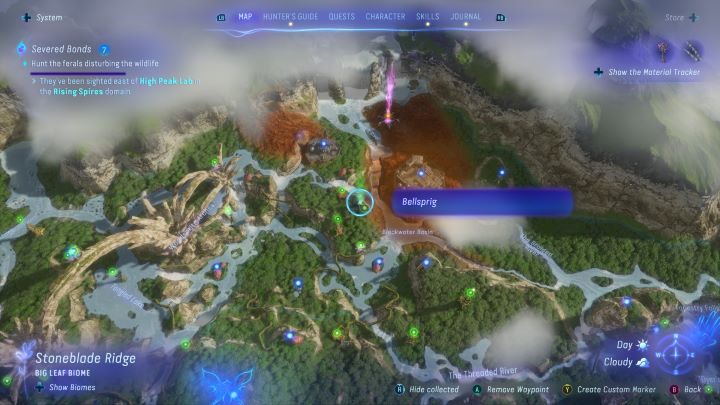 73 - Avatar Frontiers of Pandora: Wszystkie dzwonopędy - Las Kinglor, mapa - Avatar Frontiers of Pandora - poradnik do gry