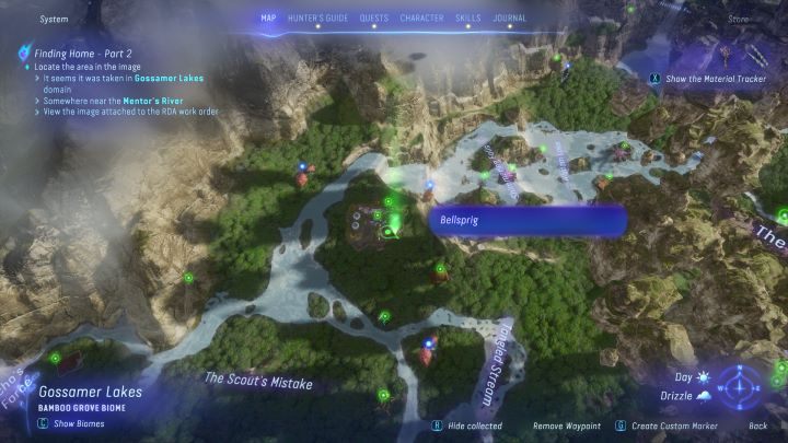 67 - Avatar Frontiers of Pandora: Wszystkie dzwonopędy - Las Kinglor, mapa - Avatar Frontiers of Pandora - poradnik do gry