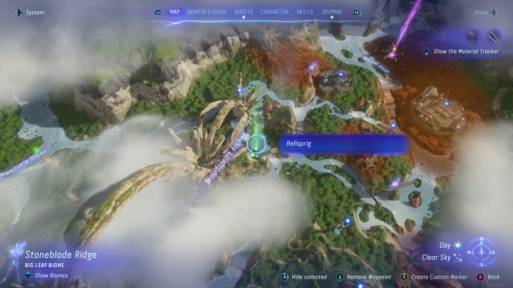 44 - Avatar Frontiers of Pandora: Wszystkie dzwonopędy - Las Kinglor, mapa - Avatar Frontiers of Pandora - poradnik do gry