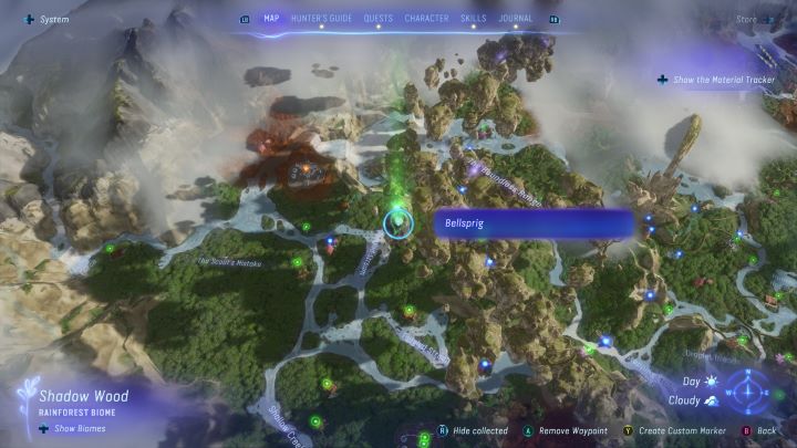 34 - Avatar Frontiers of Pandora: Wszystkie dzwonopędy - Las Kinglor, mapa - Avatar Frontiers of Pandora - poradnik do gry