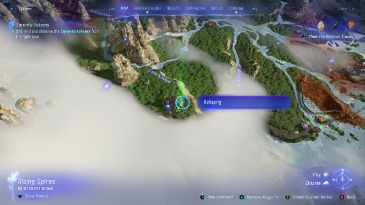 25 - Avatar Frontiers of Pandora: Wszystkie dzwonopędy - Las Kinglor, mapa - Avatar Frontiers of Pandora - poradnik do gry