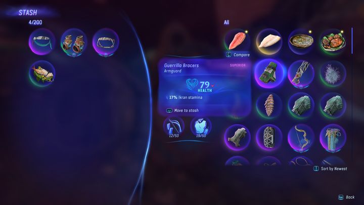 Jeżeli planujecie zatem zachować pewien element wyposażenia, a jednocześnie nie chcecie by ten zaśmiecał Wam ekwipunek, możecie skorzystać z rozrzuconych po mapie magazynków - Avatar Frontiers of Pandora: Co robić ze starym wyposażeniem? - Avatar Frontiers of Pandora - poradnik do gry