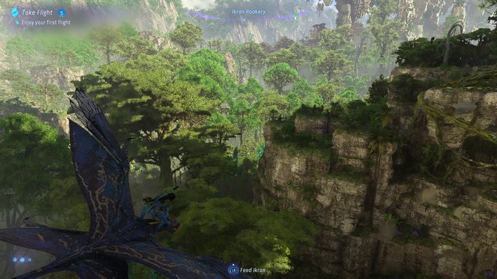 W pobliżu szczytu, Ikran wreszcie zaufa Wam na tyle, że pozwoli Wam się dosiąść - Avatar Frontiers of Pandora: Ikran - Avatar Frontiers of Pandora - poradnik do gry