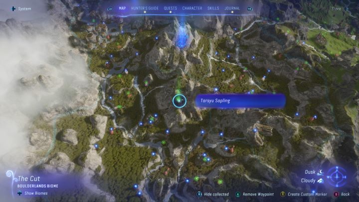 82 - Avatar Frontiers of Pandora: Wszystkie sadzonki tarsyu, mapa - Avatar Frontiers of Pandora - poradnik do gry