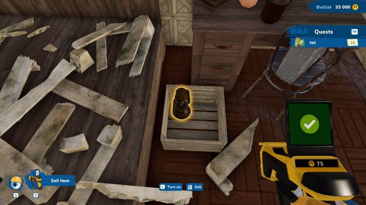 Drugim krokiem będzie sprzedaż zbędnych przedmiotów lub takich, o które prosi nas zleceniodawca - House Flipper 2: Kolejność prac - House Flipper 2 - poradnik do gry