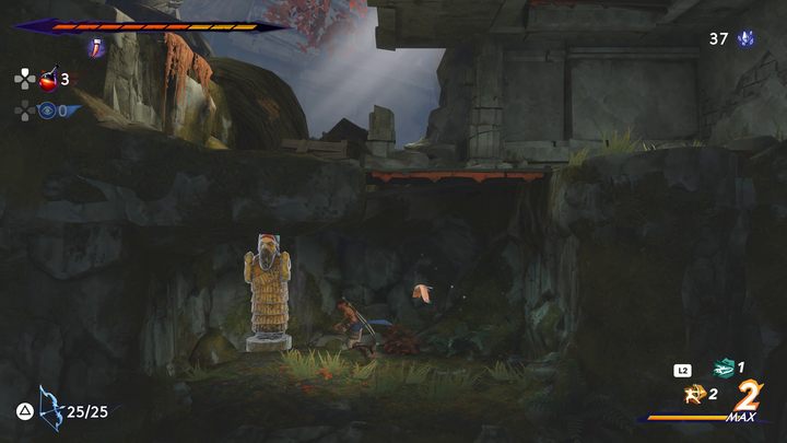 Mniejszy, żółty posąg znajdziecie poniżej głównej komnaty - Prince of Persia The Lost Crown: Jak rozwiązać zagadkę z posągami? - Prince of Persia The Lost Crown - poradnik do gry