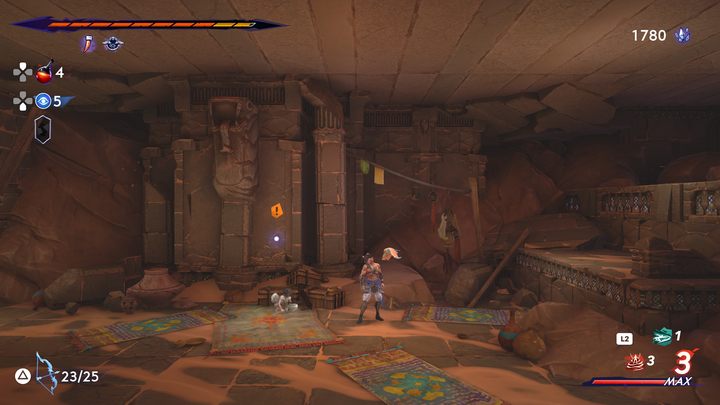 Dziewczynka znajduje się w sekretnym pomieszczeniu blokowanym przez żółtą ścianę - Prince of Persia The Lost Crown: Wszystkie Mapy (Fariba) - Prince of Persia The Lost Crown - poradnik do gry