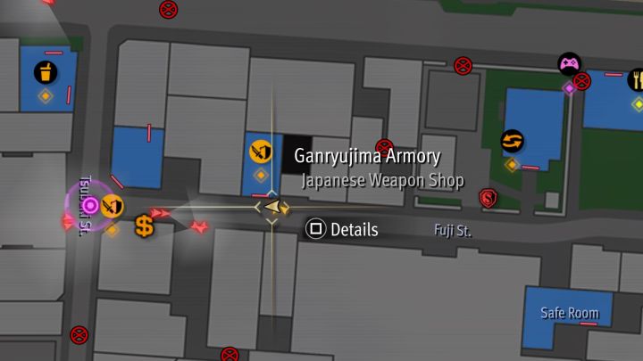 Dotrzyjcie do sklepu z bronią na wschód od Revolve Bar na Fuji St - Infinite Wealth: Wszystkie Photo Rally w Little Japan - Like a Dragon Infinite Wealth - poradnik do gry