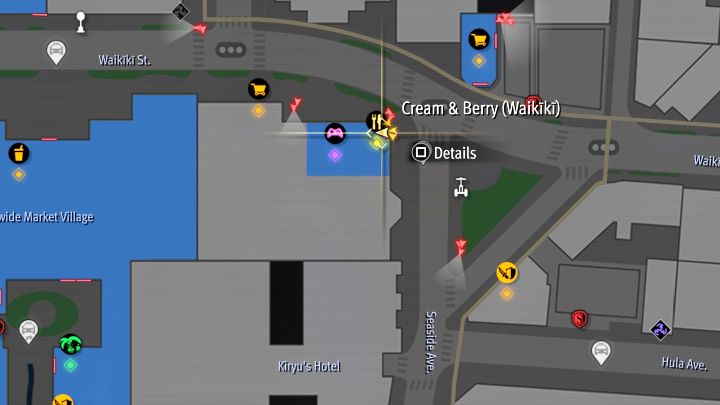 Dotrzyjcie do restauracji Cream & Berry (Waikiki), która znajduje się na północ od hotelu Kiryu - Infinite Wealth: Wszystkie Photo Rally w Waikiki - Like a Dragon Infinite Wealth - poradnik do gry