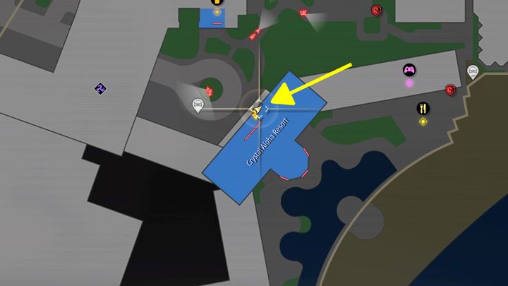 Dotrzyjcie do głównego wejścia do ośrodka w południowej części dzielnicy - Infinite Wealth: Wszystkie Photo Rally w Waikiki - Like a Dragon Infinite Wealth - poradnik do gry