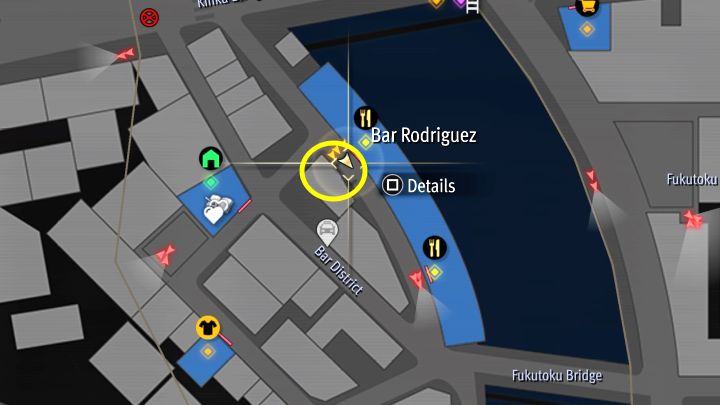 Tytułowy lokal znajduje się w centralnej części Bar District, po przeciwnej stronie ulicy od Bar Rodriguez - Infinite Wealth: Wszystkie Photo Rally w Bar District w Jokohamie - Like a Dragon Infinite Wealth - poradnik do gry