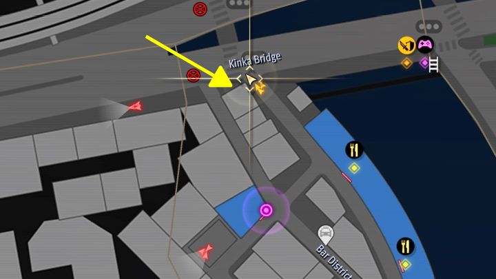 Dotrzyjcie na północny kraniec dzielnicy Bar District, niedaleko mostu Kinka Bridge - Infinite Wealth: Wszystkie Photo Rally w Bar District w Jokohamie - Like a Dragon Infinite Wealth - poradnik do gry