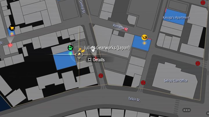 Tytułowy warsztat znajduje się na południowym krańcu mapy Isezaki Ijincho, przy ulicy Central St - Infinite Wealth: Wszystkie Photo Rally w Downtown w Jokohamie - Like a Dragon Infinite Wealth - poradnik do gry