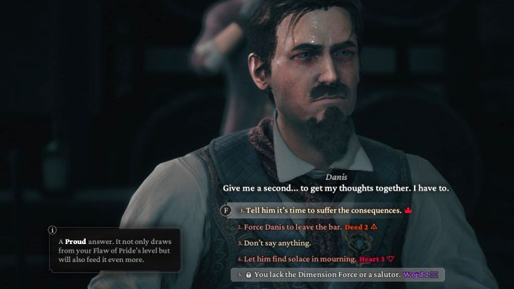 Uwaga - Musicie powtórzyć główny quest Oswojenie ciemności, by pomyślnie ujarzmić Leleka i odblokować tego Salutora dla dalszych walk - The Thaumaturge: Bękarty nocy - The Thaumaturge - poradnik do gry