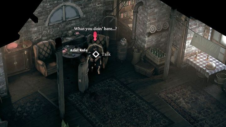 Po walce skorzystajcie ze schodów i wejdźcie do mieszkania Ariela Rofe - The Thaumaturge: Czwarty do brydża - The Thaumaturge - poradnik do gry