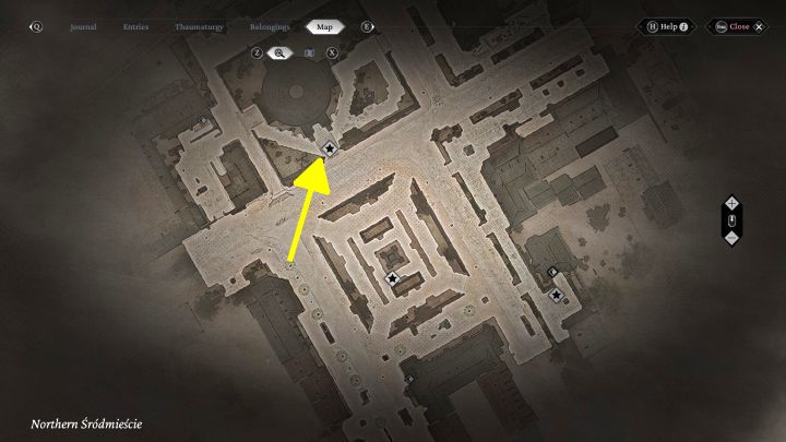 Miejskie tajemnice: Punkt widokowy jest przed budynkiem kościoła w północnej części dzielnicy Śródmieście Północne - The Thaumaturge: Wszystkie zdjęcia stereoskopowe - The Thaumaturge - poradnik do gry