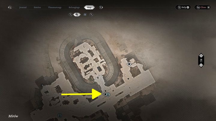 Miejskie tajemnice: Punkt widokowy jest w północnej części dzielnicy Mirów, przed bramą bazaru - The Thaumaturge: Wszystkie zdjęcia stereoskopowe - The Thaumaturge - poradnik do gry