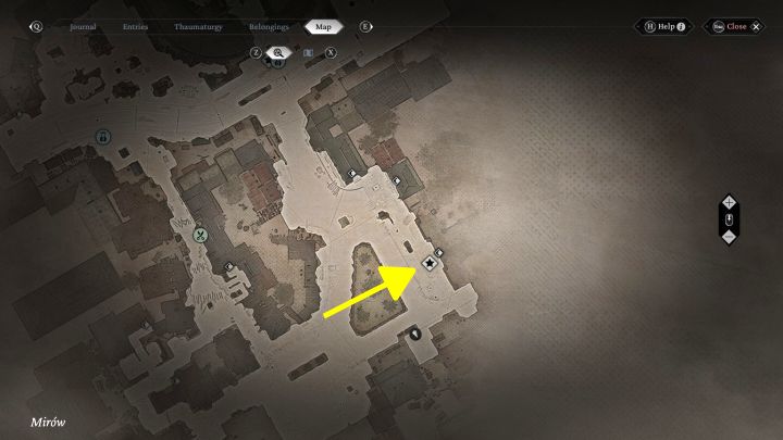 Miejskie tajemnice: Punkt widokowy jest w południowo-wschodniej części dzielnicy Mirów, przed wejściem do budynku synagogi - The Thaumaturge: Wszystkie zdjęcia stereoskopowe - The Thaumaturge - poradnik do gry