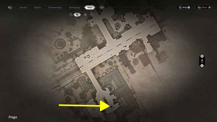 Miejskie tajemnice: Punkt widokowy jest w południowej części dzielnicy Praga, obok głównego wejścia do szpitala - The Thaumaturge: Wszystkie zdjęcia stereoskopowe - The Thaumaturge - poradnik do gry