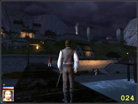 Gdy znajdziesz się w porcie, wybierz z tego samego menu opcję przybij - 2. Powiadom gubernatora o ataku... - Piraci z Karaibów - poradnik do gry