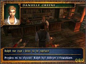 W tawernie spotkasz dwójkę swoich znajomych: Danielle Greene oraz Ralpha Fawna - 5. Czekaj na nowe rozkazy od Sileharda - Piraci z Karaibów - poradnik do gry