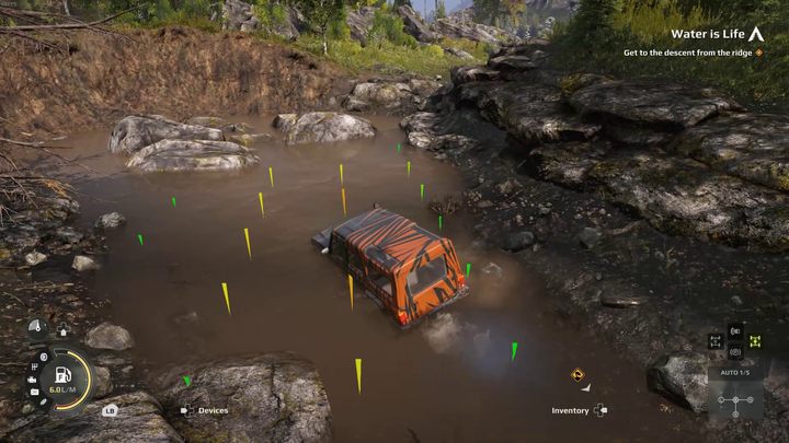 W wodzie poruszajcie się zdecydowanie - Expeditions MudRunner: Jak przejeżdżać przez wodę? - Expeditions MudRunner - poradnik do gry