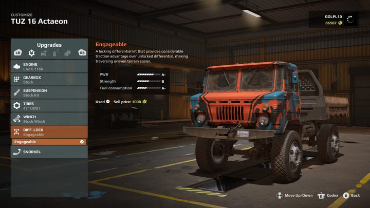 Element ten nie podlega modyfikacji, a jego obecność zależy od danego modelu pojazdu - Expeditions MudRunner: Najlepsze ulepszenia - Expeditions MudRunner - poradnik do gry