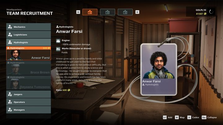 Fachowcy badający zbiorniki wodne i okoliczne akweny - Expeditions MudRunner: Jak wynajmować specjalistów? - Expeditions MudRunner - poradnik do gry