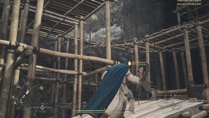 Po dotarciu do osady, skierujcie się na drewniane rusztowanie w jej centrum - Dragons Dogma 2: Jak odblokować Dwarven Smithing? - Dragons Dogma 2 - poradnik do gry