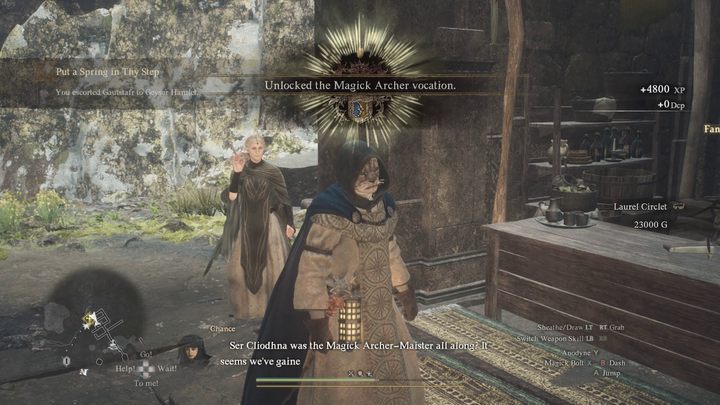 Cliodhna w ramach podzięki za pomoc udzieloną ukochanemu nagrodzi Was sporą ilością gotówki (23000G) oraz przedmiotem Laurel Circlet - Dragons Dogma 2: Jak odblokować wokację Magick Archer? - Dragons Dogma 2 - poradnik do gry