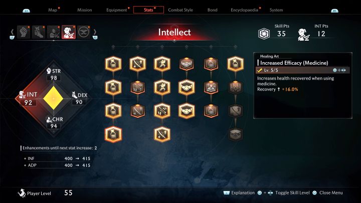 Każdy poziom pozwoli Wam odnawiać więcej punktów zdrowia dzięki korzystaniu z lekarstw - Rise of the Ronin: Najlepsze umiejętności - Rise of the Ronin - poradnik do gry