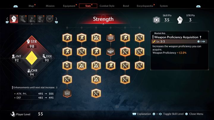Każdy zakupiony poziom przyśpiesza o kilka procent zwiększanie biegłości we władaniu bronią - Rise of the Ronin: Najlepsze umiejętności - Rise of the Ronin - poradnik do gry