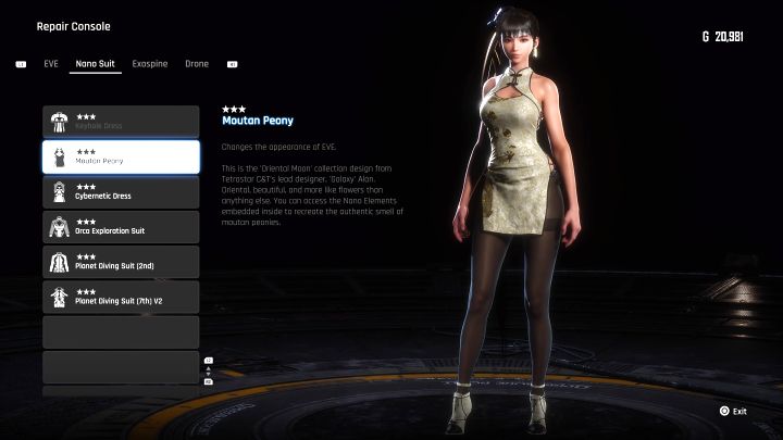 Wzór do zakupienia u Roxanne w Xion za monety vitcoin po osiągnięciu 3 poziomu relacji - Stellar Blade: Wszystkie stroje EVE - Stellar Blade - poradnik do gry