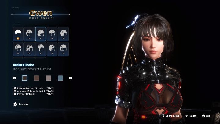 Od tej pory dostępne u Kasima 2 typy usług - Stellar Blade: Jak zmienić fryzurę i kolor włosów Eve? - Stellar Blade - poradnik do gry