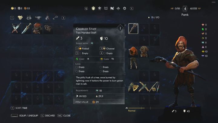 Laska to jeden z typów oręża, z którym spotkacie się w trakcie gry - No Rest for the Wicked: Czy jest magia? - No Rest for the Wicked - poradnik do gry