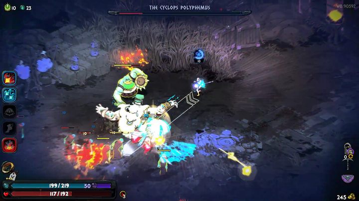 Polifem jest ślepy i może stracić was z oczu, stojąc w miejscu i nasłuchując - Hades 2: Jak pokonać Polifema? - Hades 2 - poradnik do gry