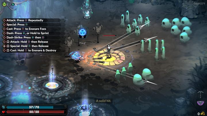 Każdy z trzech podstawowych ruchów ofensywnych Melinoe - atak, atak specjalny i czar - posiada specjalną wariację Omega, którą wyzwolić możecie przytrzymując przycisk przypisany do danego ruchu - Hades 2: Porady na start - Hades 2 - poradnik do gry